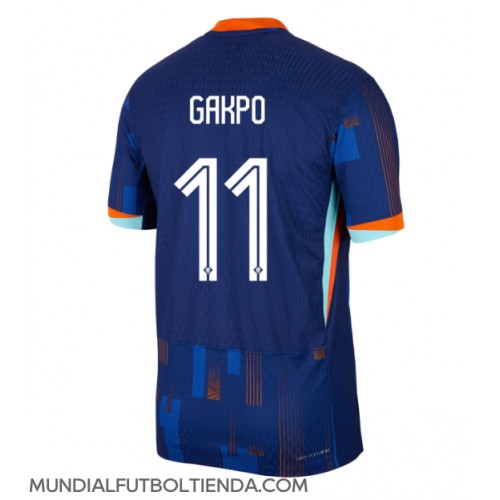 Camiseta Países Bajos Cody Gakpo #11 Segunda Equipación Replica Eurocopa 2024 mangas cortas